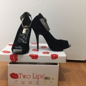 High heels Two lips shoes